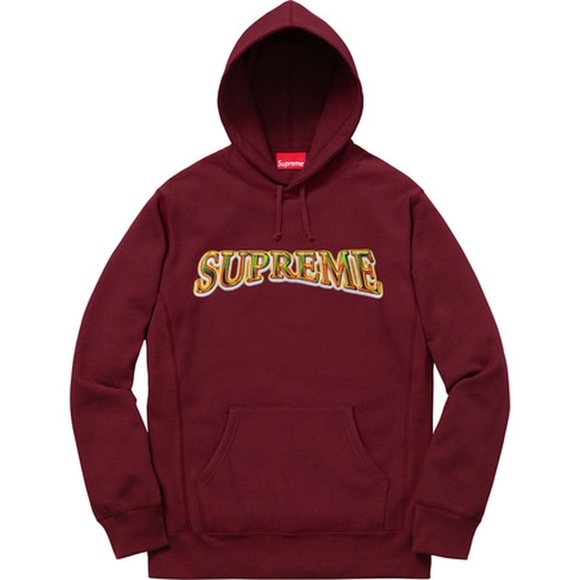maroon supreme hoodie